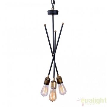 PENDUL DESIGN VINTAGE ATOM CEILING LIGHT F021 102 MATTE JET BLACK SW