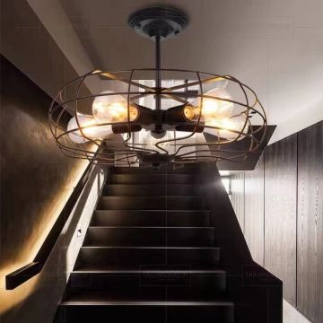 Pendul Modern cu Design Elice, DM 47, Negru – Accesoriu Elegant pentru Livinguri și Sufragerii