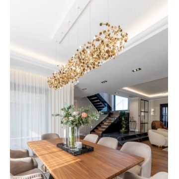Pendul Modern cu Design Personalizat, DM 49, Auriu – Detaliu de Lux pentru Livinguri și Sufragerii
