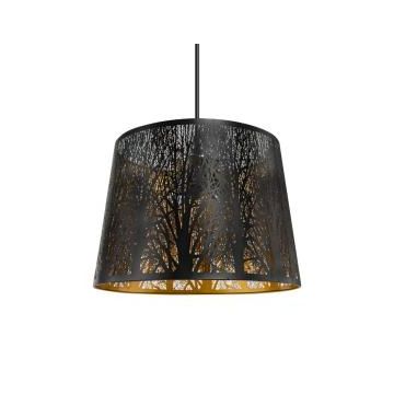 Pendul Suspendat Elegant, cu Accente Negre și Aurii, DM 36 – Iluminare Modernă pentru Livinguri și Sufragerii