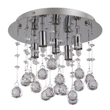 Plafonier cristal Venezian diam. 26cm MOONLIGHT PL5 cromo 094649