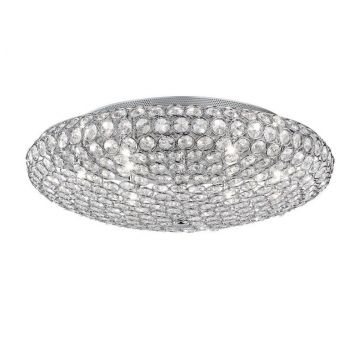 Plafonier cristal Venezian diam.53,5cm KING PL9 CROMO 073255