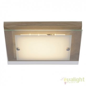 Plafoniera din lemn si sticla, LED Hardwood 29x29cm G94477/35 BL