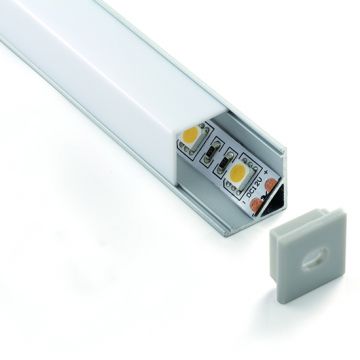 Profil LED 90 Grade Slim, 2m, din Aluminiu de Colț – Ideal pentru Iluminat Modern și Spații Elegante