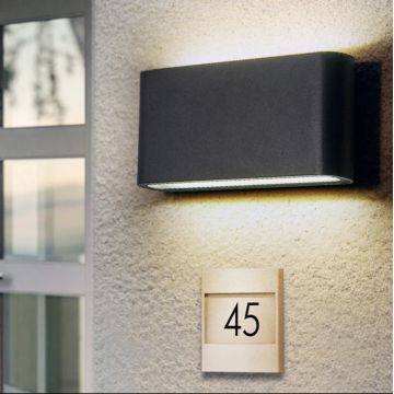 Spot LED Bidirecțional de Fațadă, Design Plat, Negru – Iluminare Durabilă și Contemporană pentru Fațade de Lux