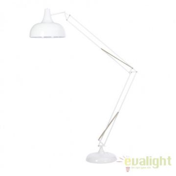 Lampadar, lampa de podea moderna, brat articulat, finisaj alb, GIANT-XL-W MUNO Design