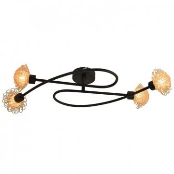 Lustra cu 4 spoturi din sticla in stilul florentin Flower 1134014 NV