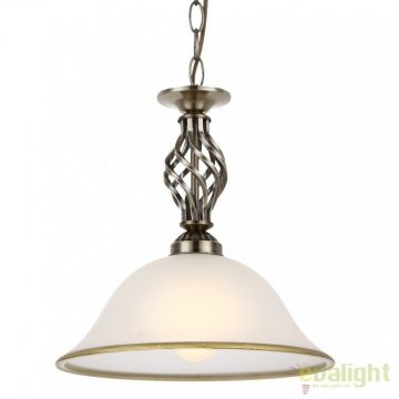 Lustra, Pendul clasic diam.30cm, finisaj brass antique, Odin 60208H GL