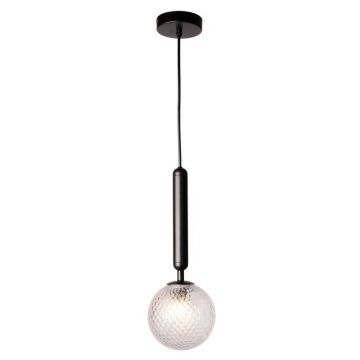 Pendul design modern MUSA transparent/negru