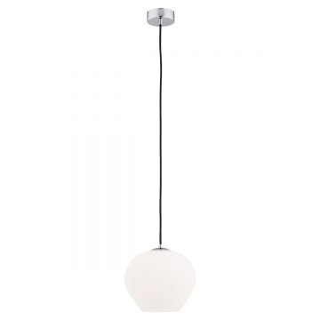 Pendul sticla design decorativ KALIMERA 20cm alb opal