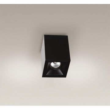 Plafonier, Spot aplicat negru, dim.10x10cm, Led Basic Square C0054 MX