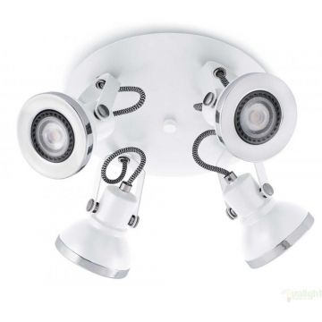Plafoniera cu 4 spoturi cu iluminat, alb, RING 40559
