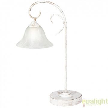 Veioza, Lampa de masa design VINTAGE, finisaj alb antic, Katherine 7187 RX