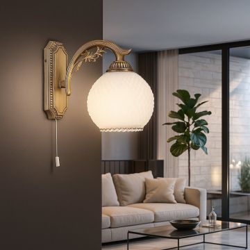 Aplica de perete clasica din alama design italian 8600 Aplica de perete clasica din alama design italian 8600