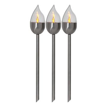 Corpuri de iluminat pentru exterior LED 3 buc. tip Èu009BepuÈu0099Äu0083, de sol solare (Ã®nÄu0083lÈu009Bime 40 cm) Olympus âu0080Star Trading