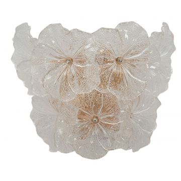 Aplica de perete Ibiscus, Mauro Ferretti, 3 x E14, 20W, 33x17x28 cm, sticla/fier, multicolor