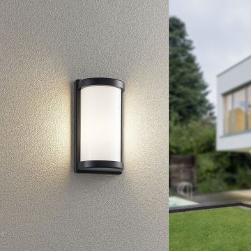 Aplica de perete pentru exterior Puelo, RL, 14.5x10x26.5 cm, 10W, 1x E27, aluminiu/plastic, negru mat