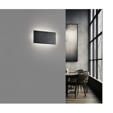 Aplica de perete Raven, TRIO, 25x3.6x12 cm, 9W, 1x SMD, ardezie, negru