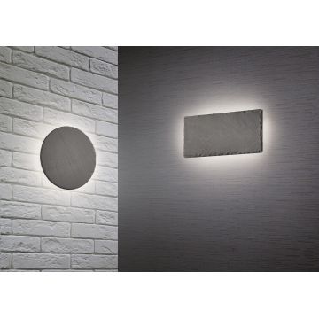 Aplica de perete Raven, TRIO, 3.6x20 cm, 9W, 1x SMD, ardezie, negru