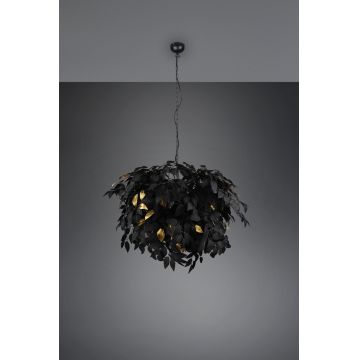 Candelabru Leavy, RL, 70x150 cm, 28W, 4x E14, metal, negru mat/auriu