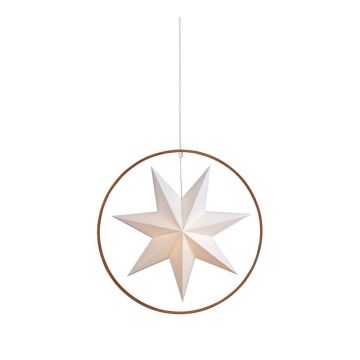 Decorațiune luminoasă albă/maro ø 50 cm Speranza – Markslöjd