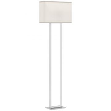 HOMCOM Lampadar de Podea cu Luminozitate Reglabilă și Întrerupător cu Pedală, Alb | Aosom Romania