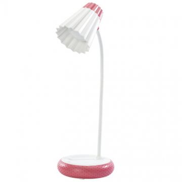 HOME Lampa de birou LED Home H-612, Acumulator 1200mAh, Control touch, 3 moduri, Incarcare USB, 3W - Rosu