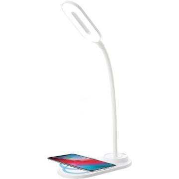 HOME Lampa LED de birou Home DK-H12, Incarcator wireless, 3 moduri, control touch, USB-C, 6W