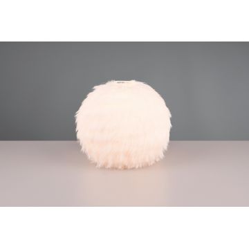 Lampa de masa Furry, RL, 30x24 cm, 10W, 1x E14, plus sintetic, alb