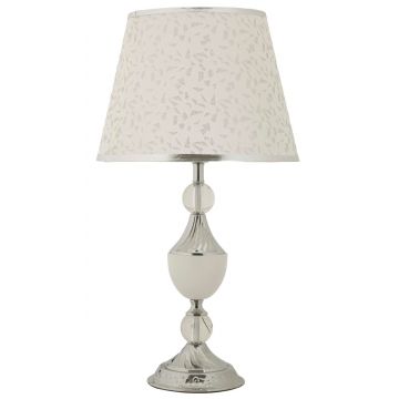 Lampa de masa Kody, Mauro Ferretti, 1 x E27, 40W, 30x54 cm, fier, argintiu/alb