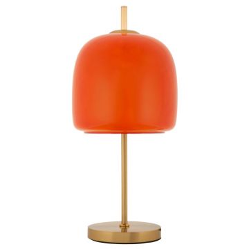Lampa de masa Oldy, Mauro Ferretti, 1 x E27, 40W, 30x53 cm, fier/sticla, auriu/portocaliu