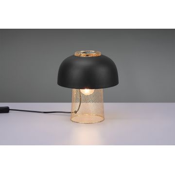 Lampa de masa Punch, RL, 25x28 cm, 25W, 1x E27, metal, negru mat
