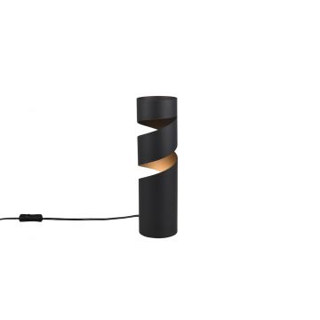 Lampa de masa Stream, TRIO, 12x35 cm, 10W, 1x GU10, metal, negru mat