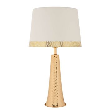 Lampa de masa Tower, Mauro Ferretti, 1 x E27, 40W, 30x54 cm, fier, auriu/alb