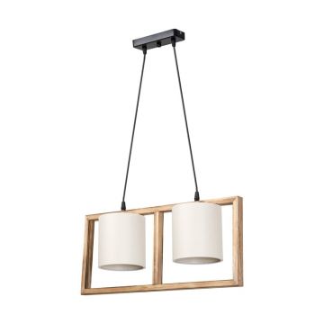 Lampa Sereda, Pako World, E27, doua lumini, Maro-Crem, 28x14x27 cm