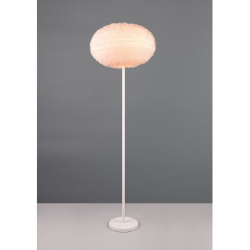 Lampadar Furry, RL, 50x154 cm, 10W, 1x E27, plus sintetic, alb