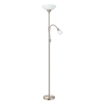 Lampadar gri cu abajur din sticlă (înălțime 176,5 cm) UP 2 – EGLO