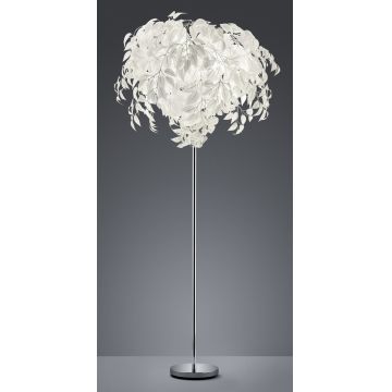 Lampadar Leavy, RL, 70x180 cm, 28W, 3x E14, metal, alb/argintiu