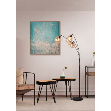 Lampadar Lumina, TRIO, 31x71x200 cm, 10W, 3x E14, metal, negru mat