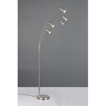 Lampadar Marley, TRIO, 80x55x200 cm, 10W, 5x GU10, metal, argintiu mat