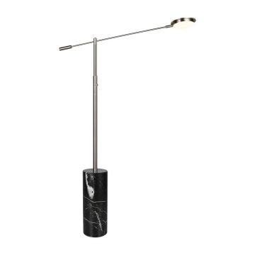 Lampadar negru/argintiu LED (înălțime 145 cm) Fiore – Trio Select