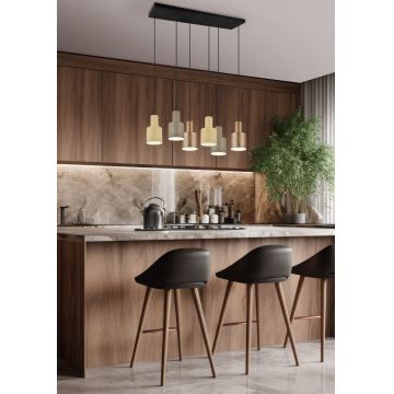 Lustra Agudo, TRIO, 85x27x150 cm, 40W, 6x E27, metal, multicolor