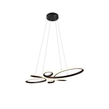 Lustra Fly, TRIO, 83x45.5x150 cm, 32W, 1x SMD, metal, negru mat