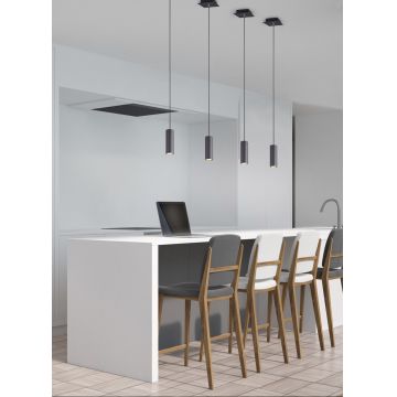 Lustra Marley, TRIO, 12x12x150 cm, 35W, 1x GU10, metal, negru mat