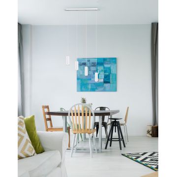 Lustra Marley, TRIO, 75x9x150 cm, 35W, 4x GU10, metal, alb