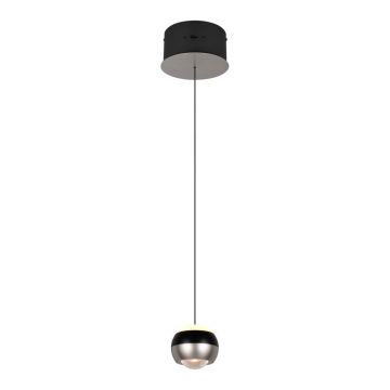 Lustră neagră/argintie LED ø 15,5 cm Orbit – Trio Select