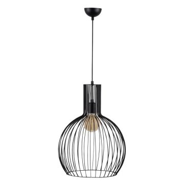 Lustră neagră cu abajur din metal ø 38 cm Fellini – Opviq lights