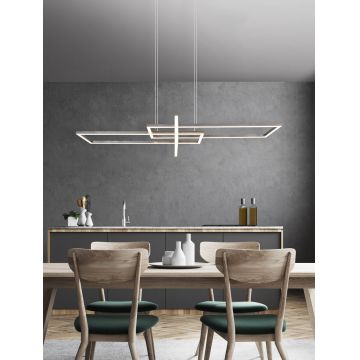 Lustra Salinas, TRIO, 110x40x150 cm, 34W, 1x SMD, metal, argintiu mat