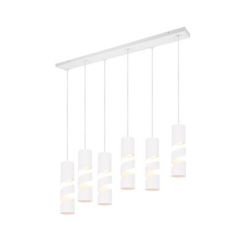 Lustra Stream, TRIO, 100x9x150 cm, 10W, 6x GU10, metal, alb mat