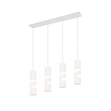 Lustra Stream, TRIO, 80x9x150 cm, 10W, 4x GU10, metal, alb mat
